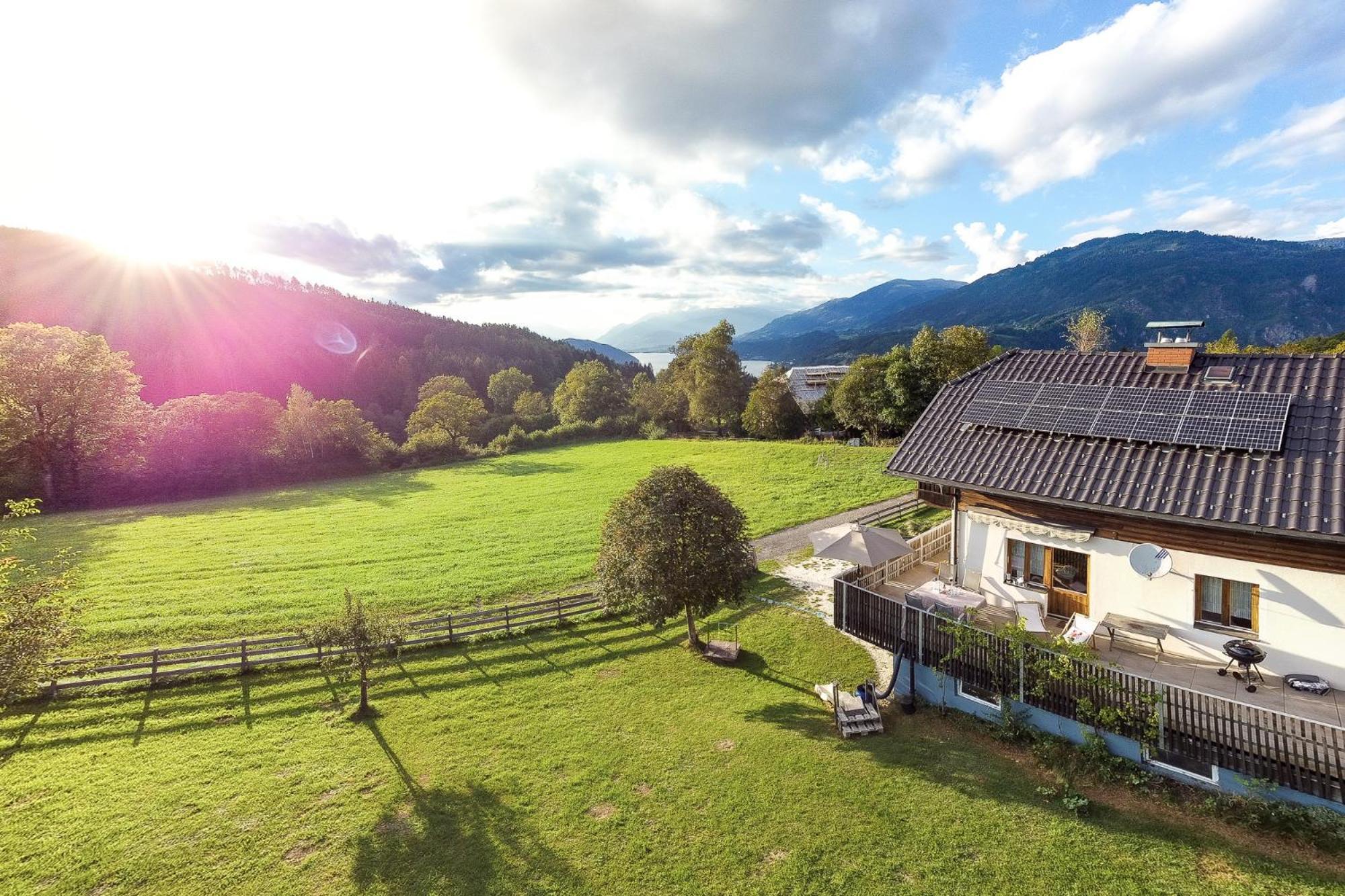 Mirnockahoi - Familienfreundliches Ferienhaus Fuer 4 Erwachsene, Maritimes Bergerlebnis, Panoramablick Von Terrasse Und Balkon, Carinthia, Millstaettersee Ferndorf Exterior foto