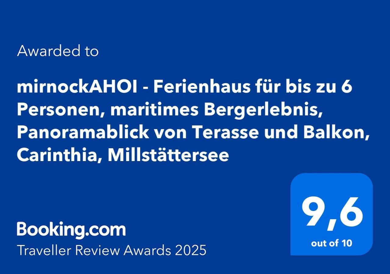 Mirnockahoi - Familienfreundliches Ferienhaus Fuer 4 Erwachsene, Maritimes Bergerlebnis, Panoramablick Von Terrasse Und Balkon, Carinthia, Millstaettersee Ferndorf Exterior foto